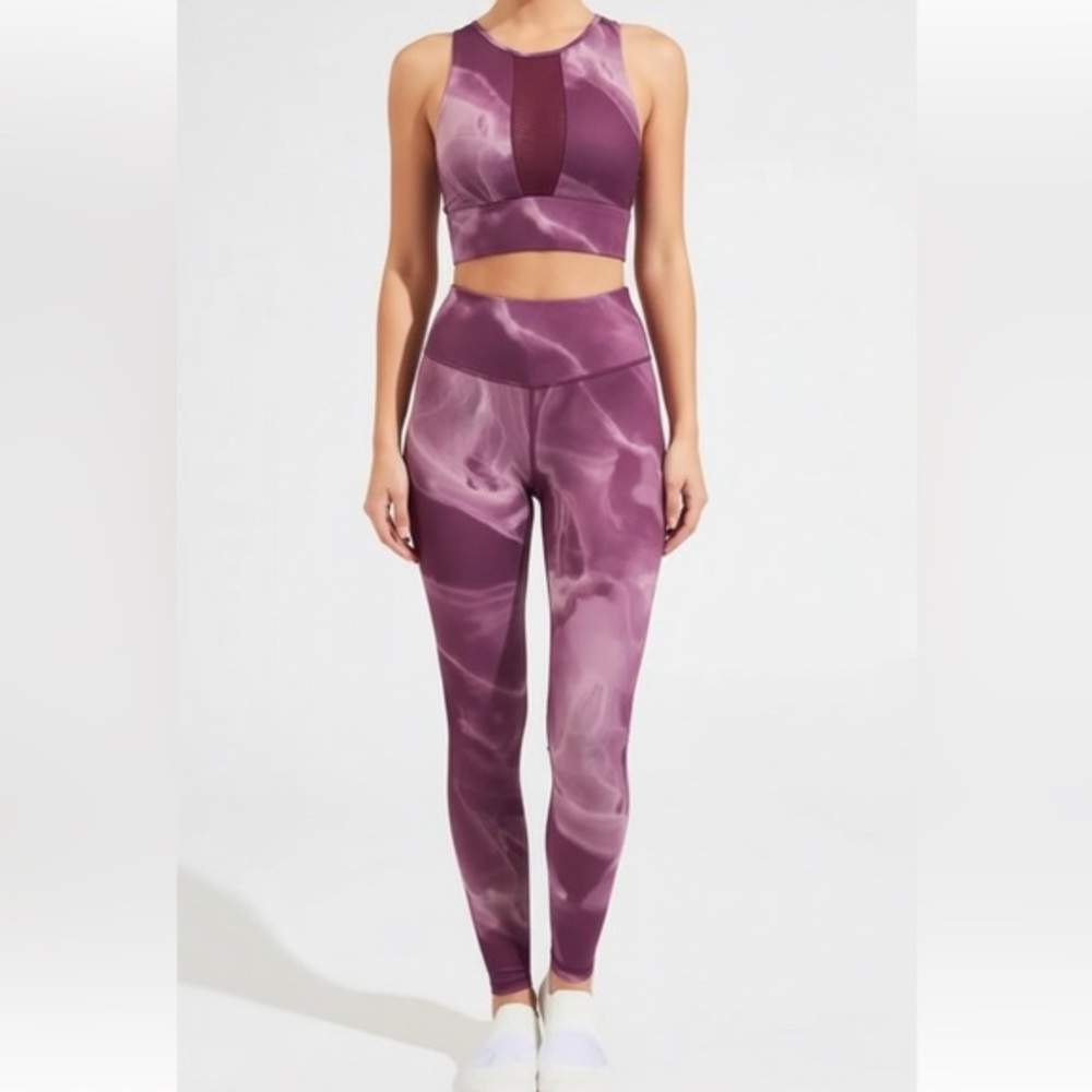 BuffBunny Purple Marble Bra & leggings Set